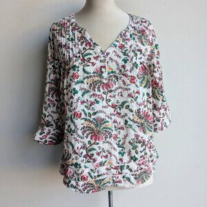 Fat Face Floral 100% Cotton Blouse